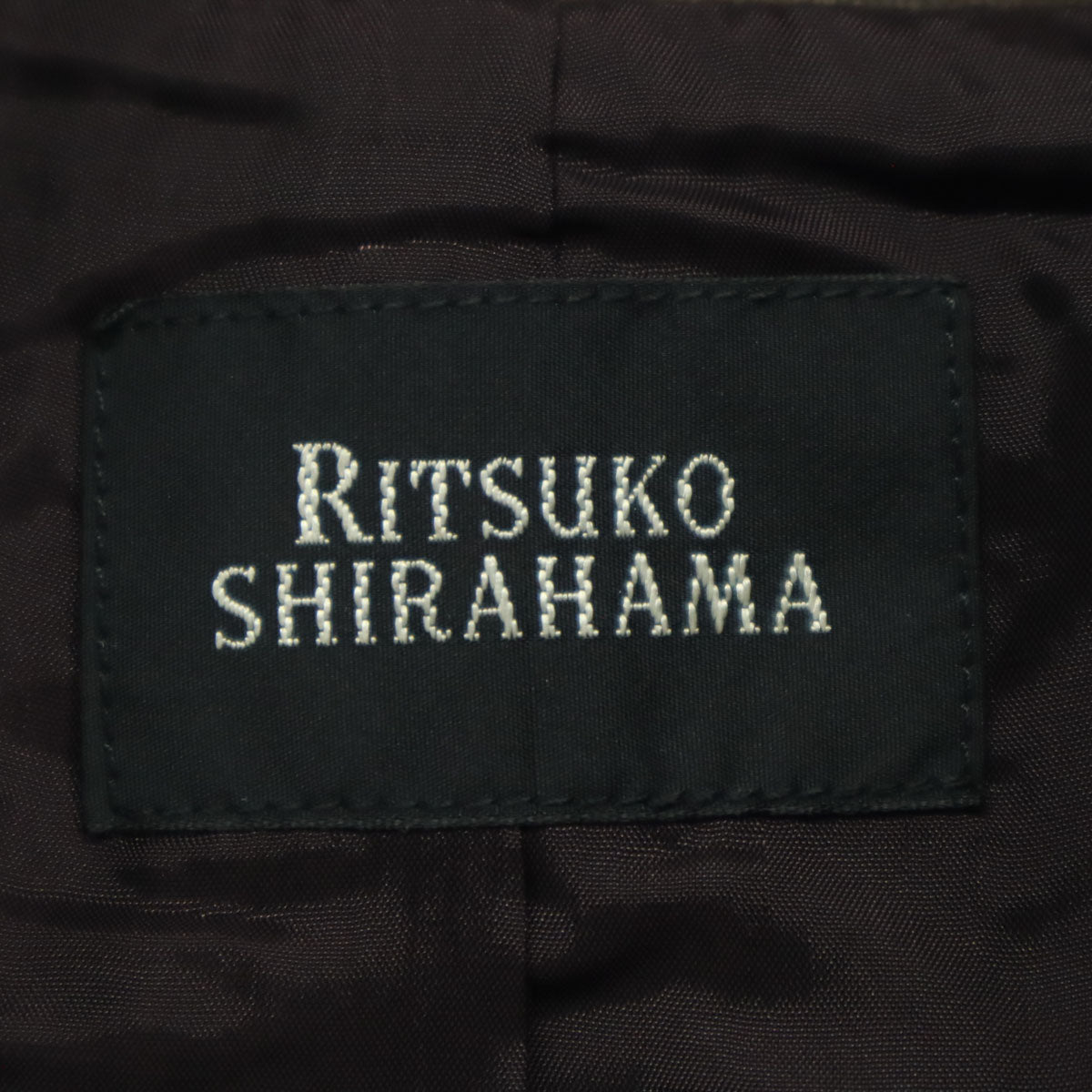 RITSUKO SHIRAHAMA リツコシラハマ 長袖 レザージャケット 3 ブラウン レディース