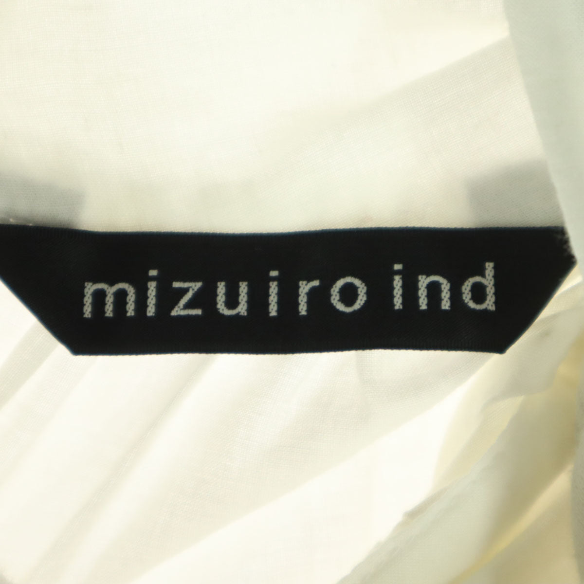 mizuiro ind ミズイロインド 長袖 プルオーバー ブラウス ホワイト レディース
