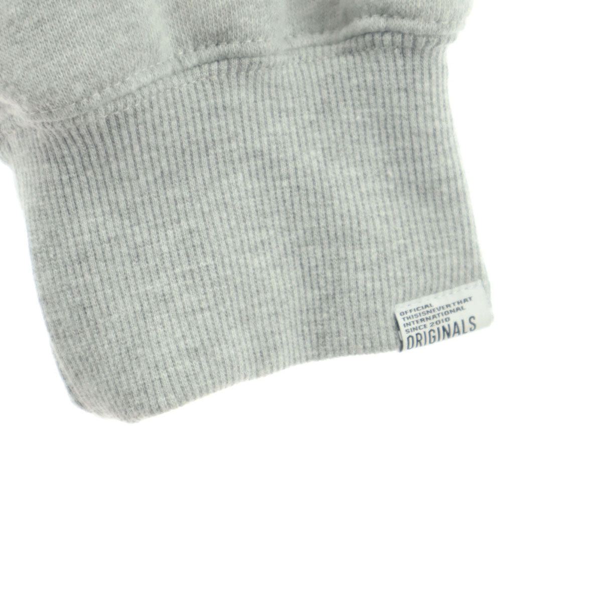 thisisneverthat ディスイズネバーザット 刺繍 長袖 パーカー XL ライトグレー メンズ