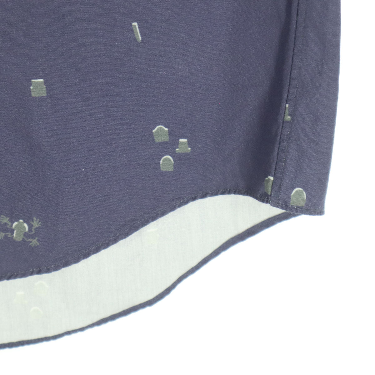 美品 Pok_mon Shirts ポケモンシャツ 日本製 長袖 コットンシャツ パープル系 ゲンガー ゴースト メンズ