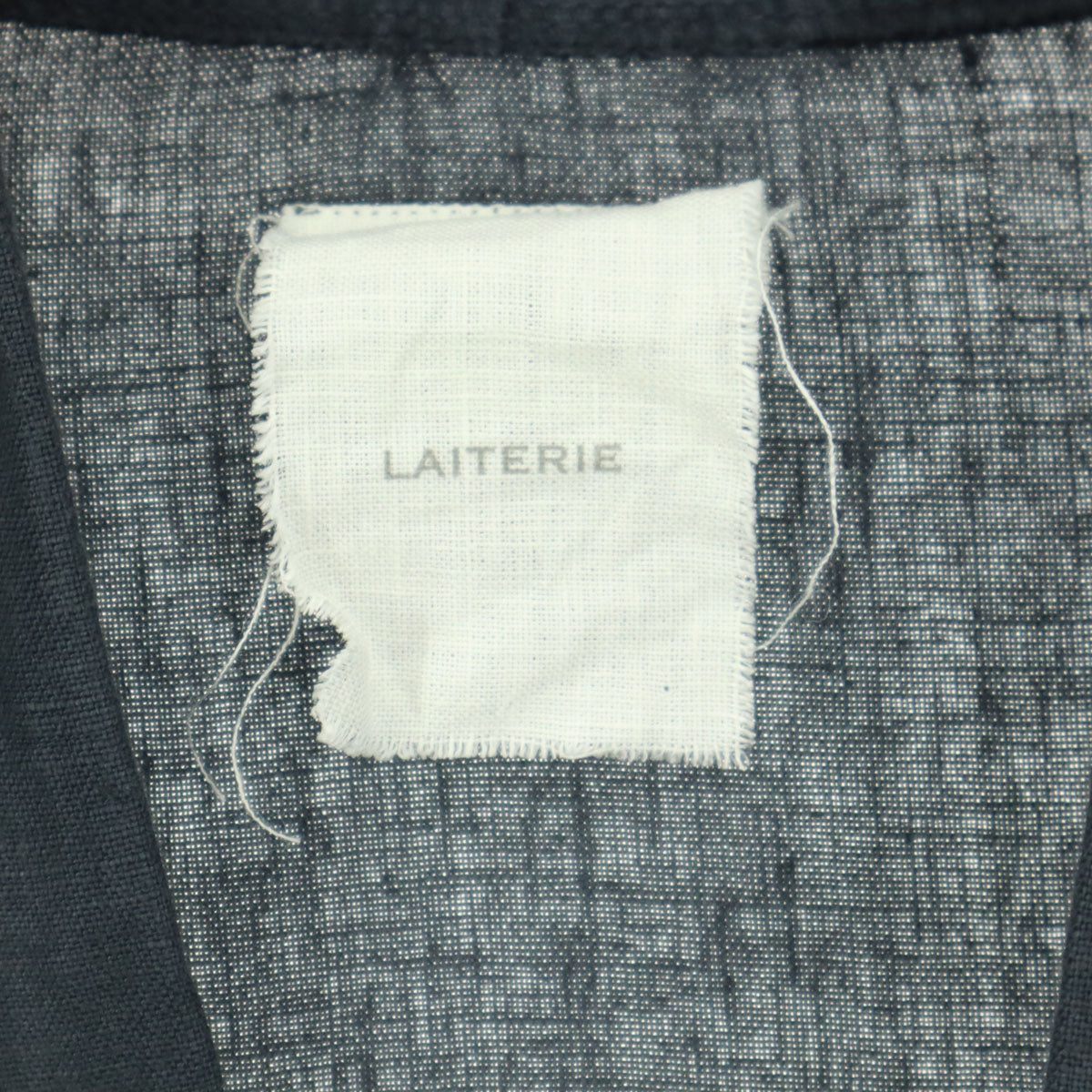 美品 LAITERIE レイトリー 長袖 ロング リネン カーディガン F ネイビー メンズ