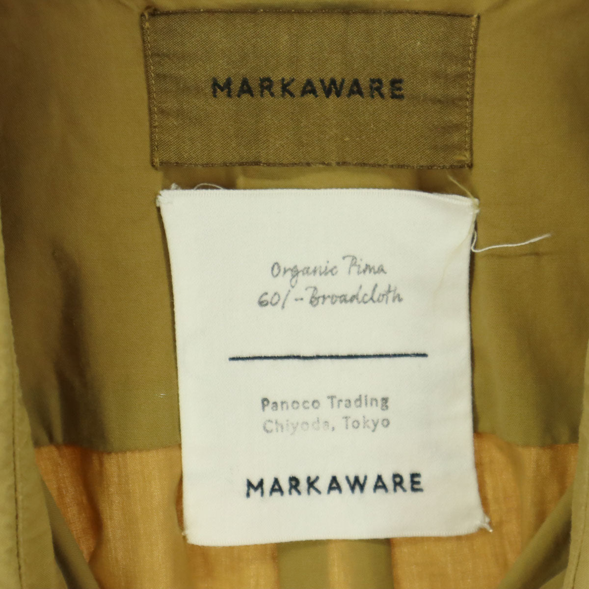 markaware マーカウェア 長袖 コンフォートフィット シャツ ブラウン系 メンズ