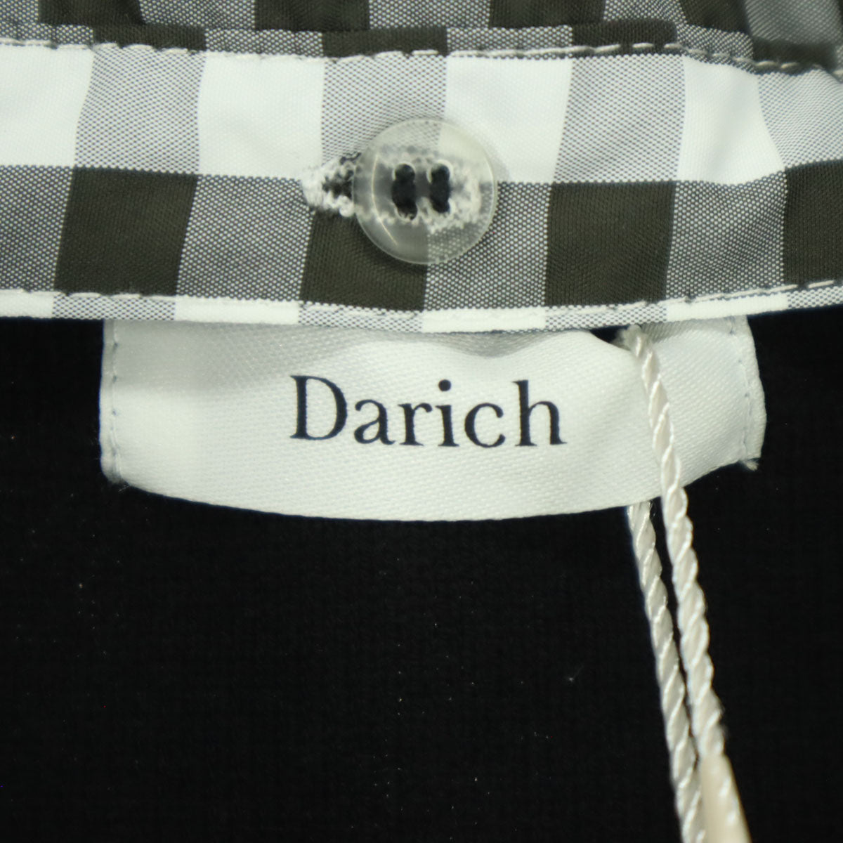 未使用 Darich ダーリッチ ノースリーブ ニット ミニワンピース F ブラック 襟 取り外し可 レディース