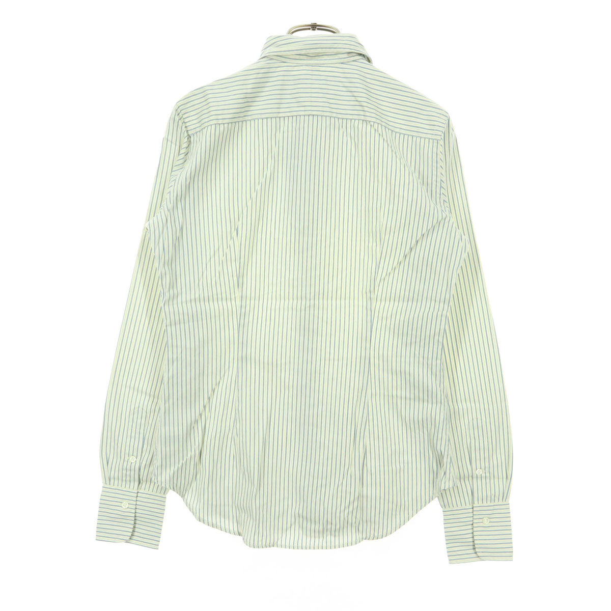 未使用 RALPH LAUREN ラルフローレン ストライプ柄 長袖 コットンシャツ 4 ブルー系 キッズ