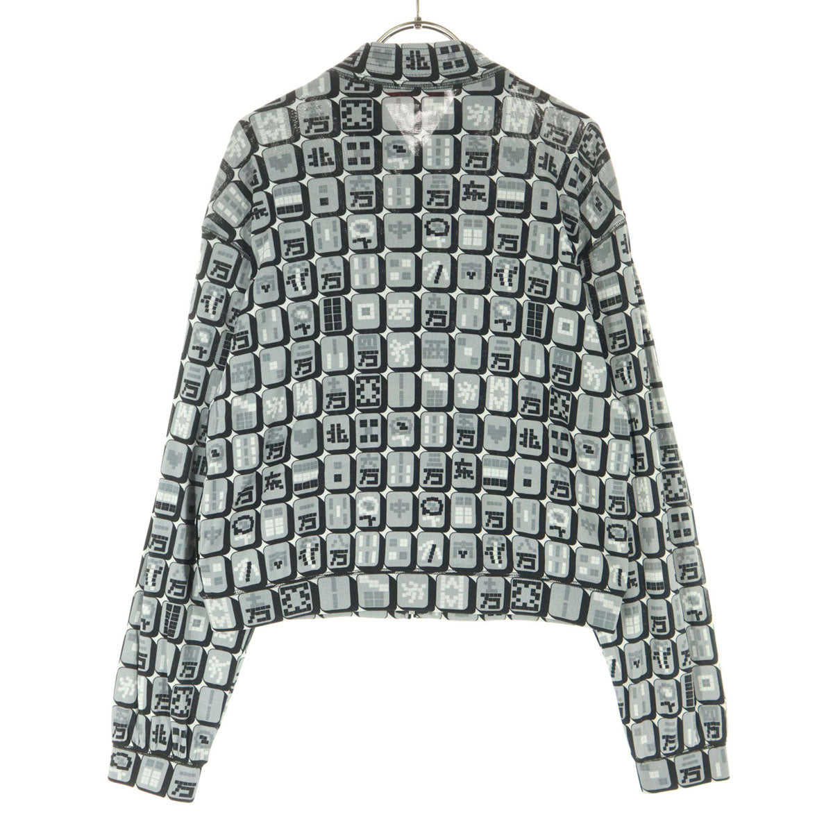 美品 VIVIENNE TAM ヴィヴィアンタム 総柄 長袖 ナイロンジャケット 40 グレー レディース