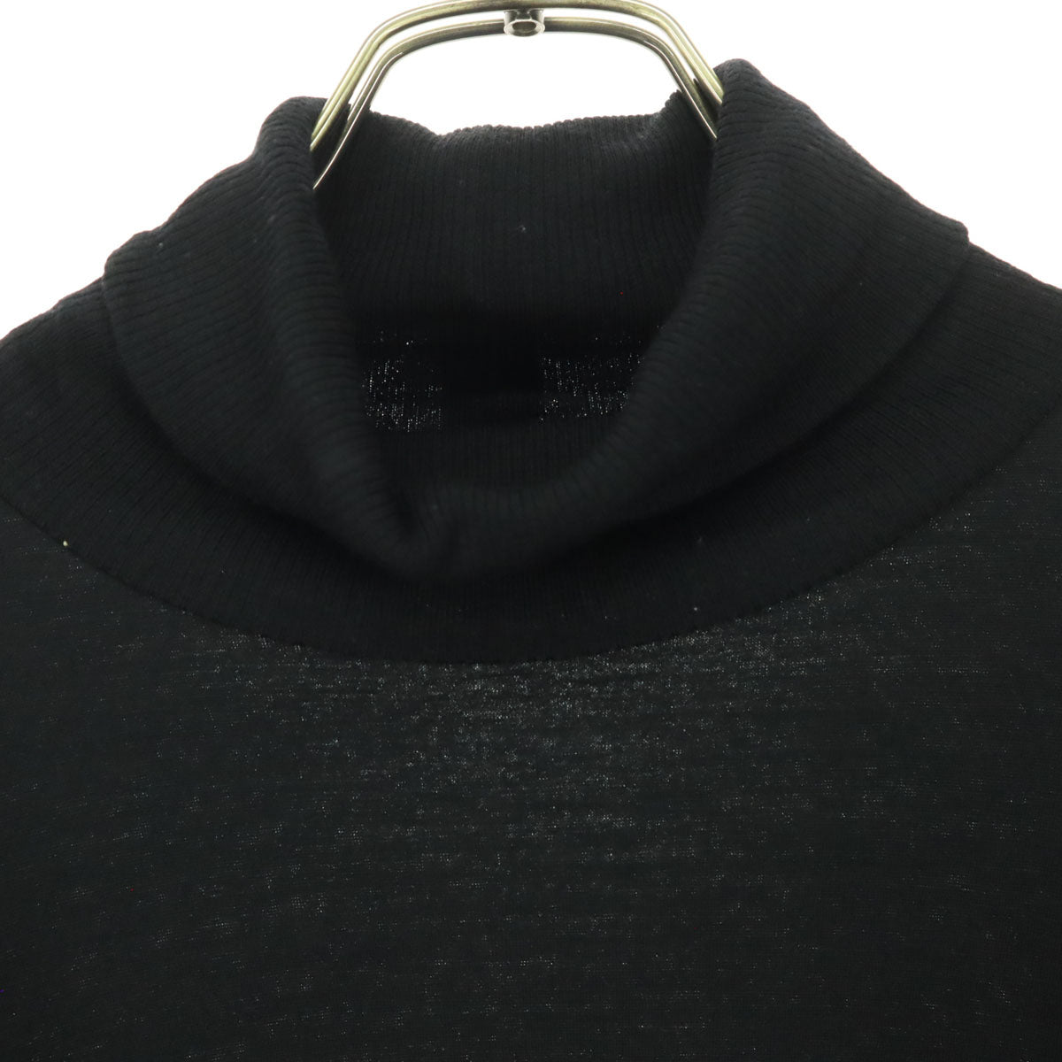 美品 Sarahwear サラウェア 日本製 長袖 タートルネック 膝丈ワンピース ブラック レディース