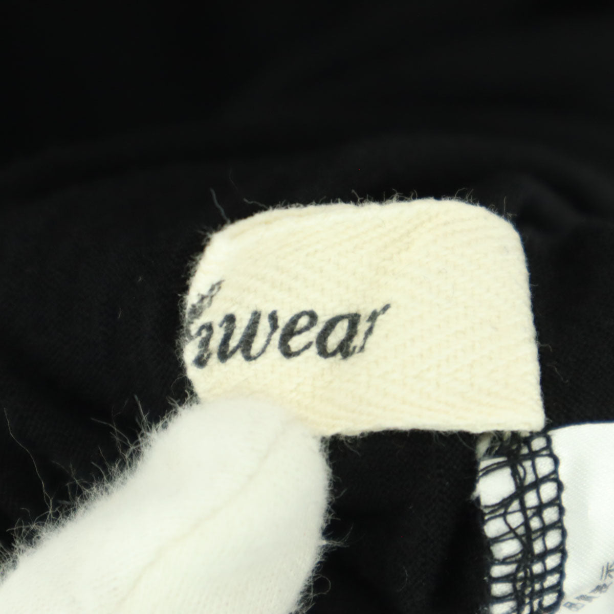 美品 Sarahwear サラウェア 日本製 長袖 タートルネック 膝丈ワンピース ブラック レディース