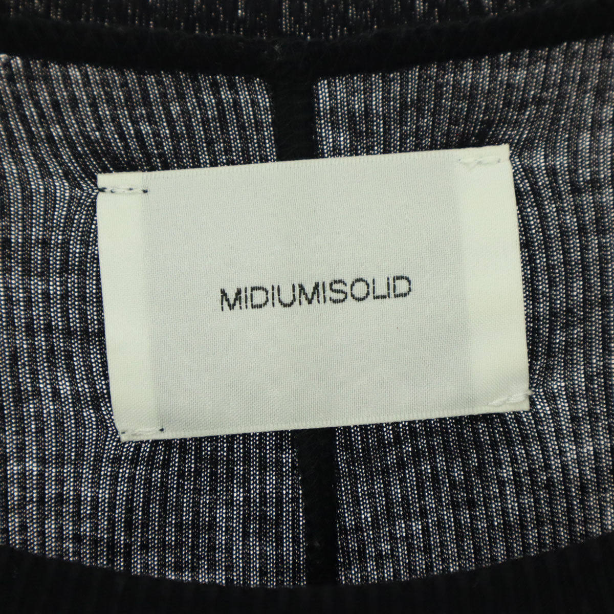 美品 MIDIUMISOLID ミディウミソリッド 長袖 ロングワンピース ブラック レディース