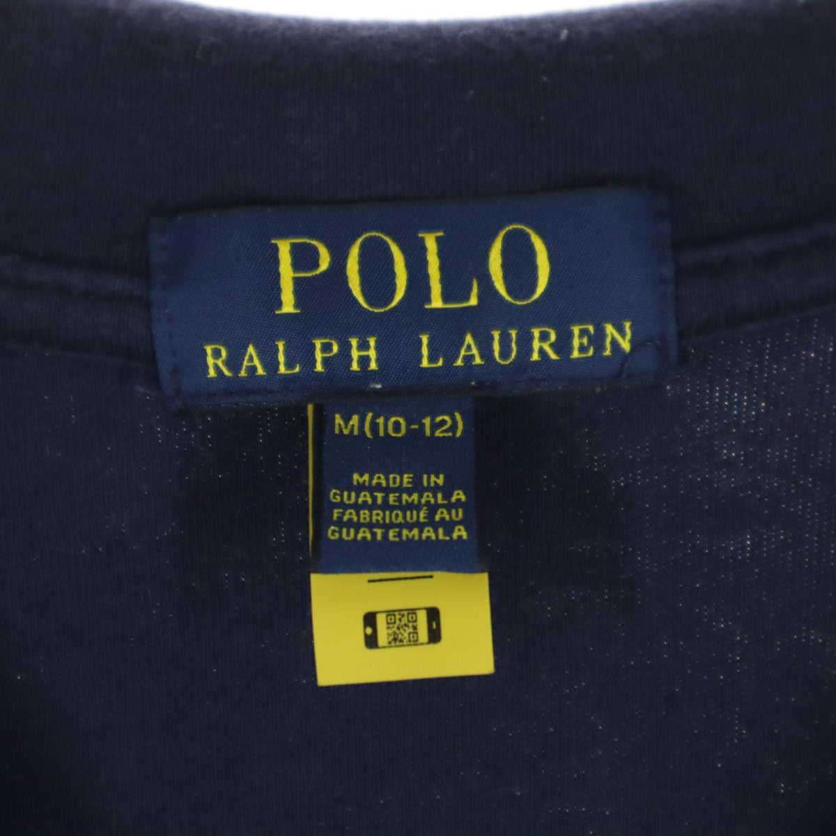 POLO RALPH LAUREN ポロラルフローレン ワンポイントロゴ 長袖 ハーフジップ Tシャツ M ネイビー ロンT キッズ