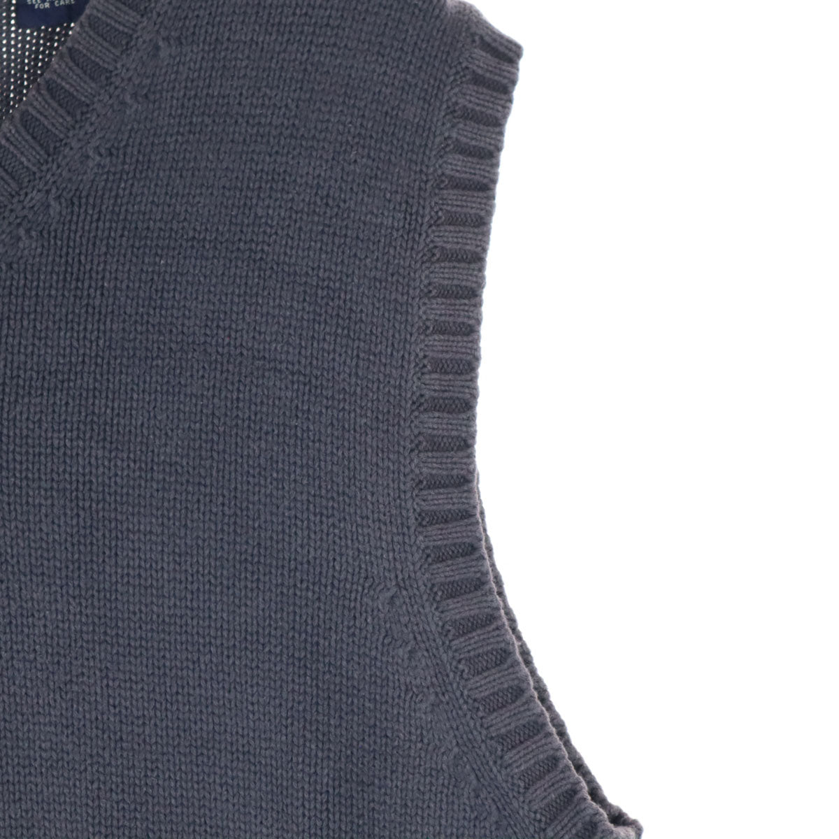 GAP ギャップ 90s オールド ノースリーブ Vネック コットン ニットベスト S グレー メンズ