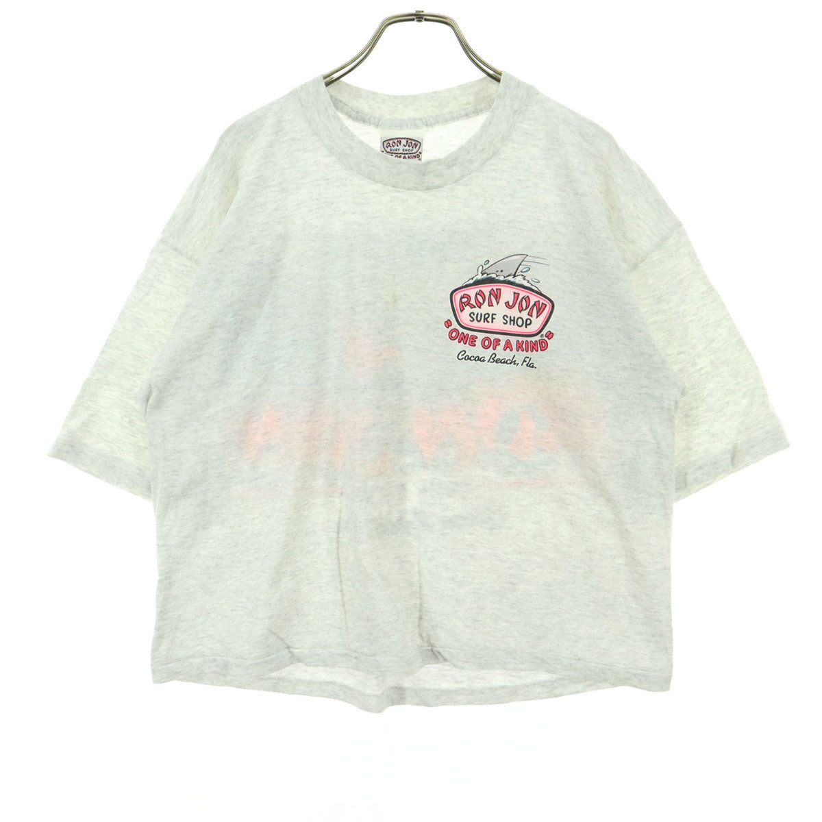 美品 RON JON SURF SHOP ロン・ジョン・サーフショップ 90s オールド USA製 半袖 オリジナル Tシャツ M ホワイト系 レディース