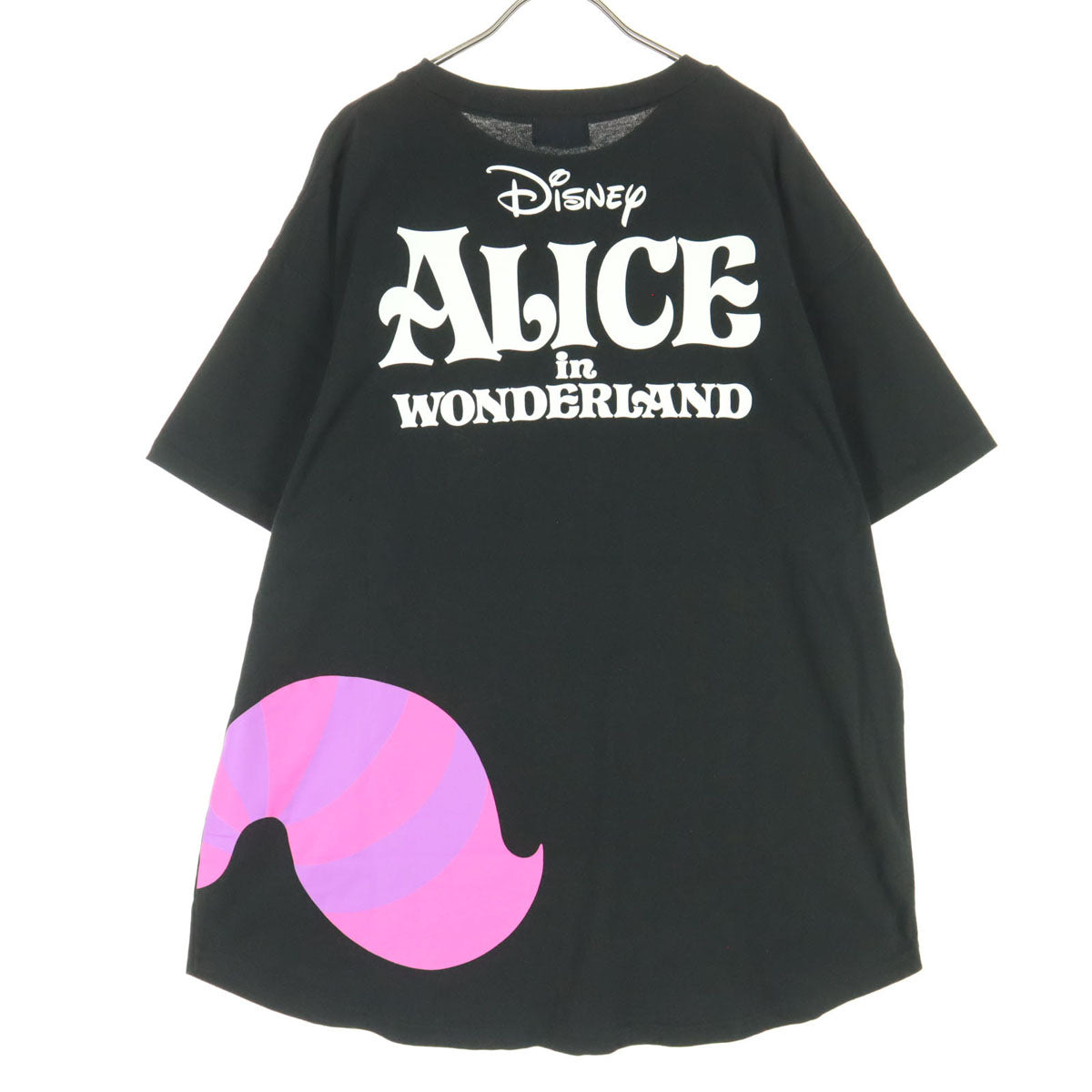 美品 TOKYO Disney RESORT トーキョーディズニーリゾート キャラクタープリント 半袖 Tシャツ M-L ブラック ふしぎの国のアリス チェシャ猫 メンズ