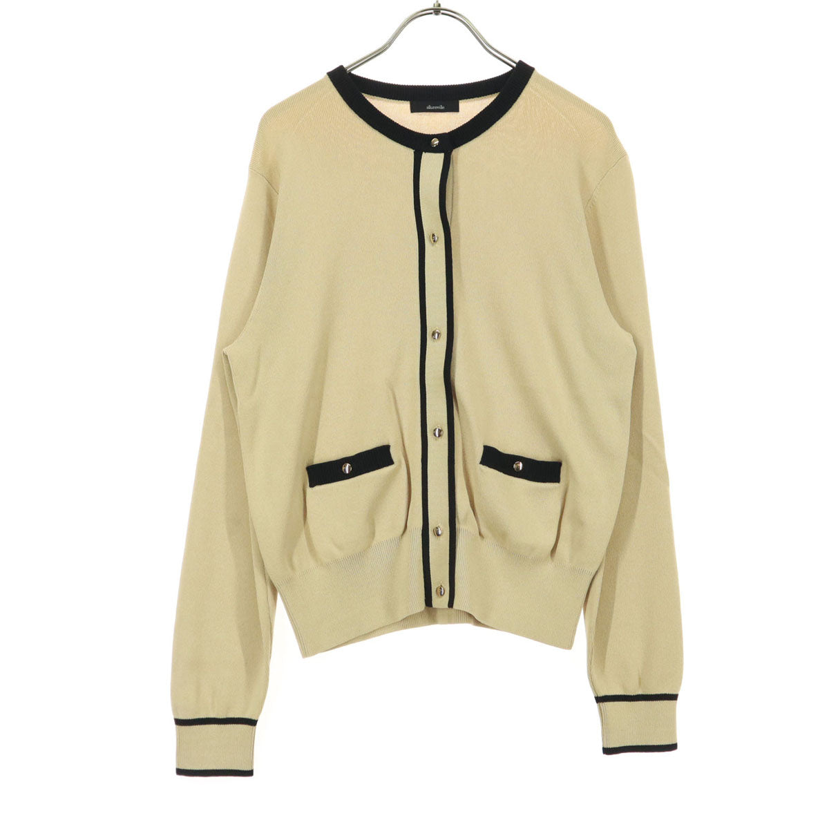 未使用 allureville アルアバイル 長袖 パイピング カーディガン 2 ベージュ レディース