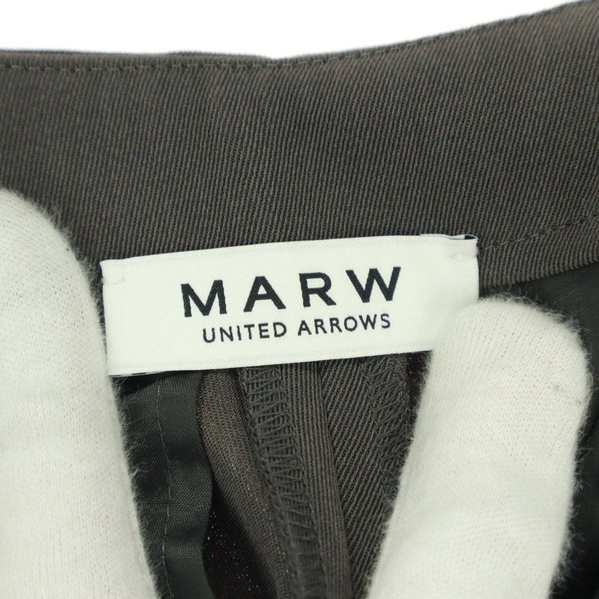 美品 MARW マルゥ スラックスパンツ 34 グレー系 ユナイテッドアローズ レディース
