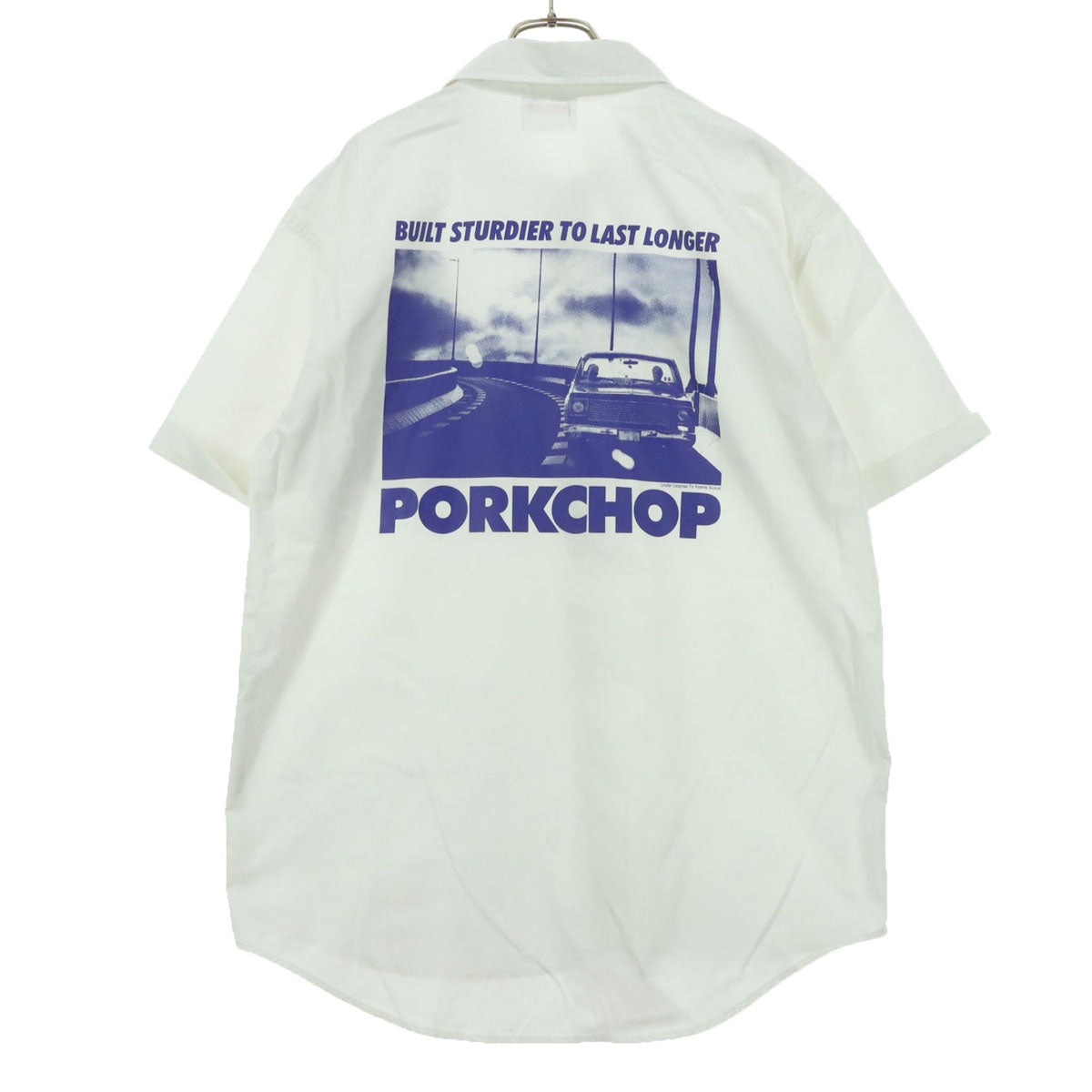 PORKCHOP GARAGE SUPPLY ポークチョップガレージサプライ バックプリント 半袖 シャツ L アイボリー メンズ