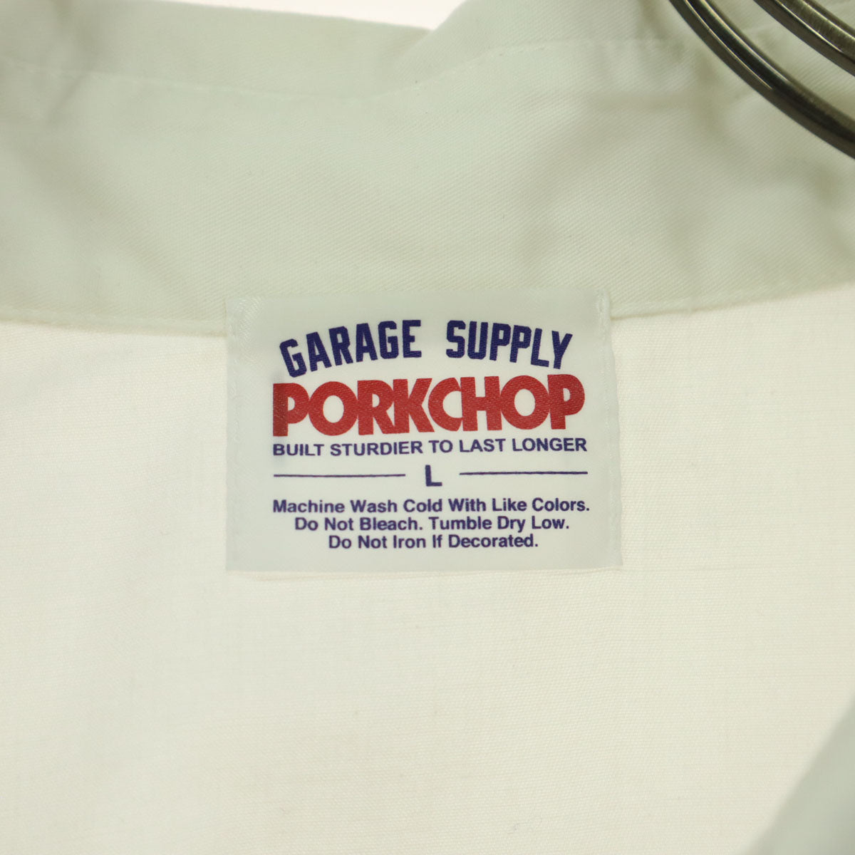 PORKCHOP GARAGE SUPPLY ポークチョップガレージサプライ バックプリント 半袖 シャツ L アイボリー メンズ
