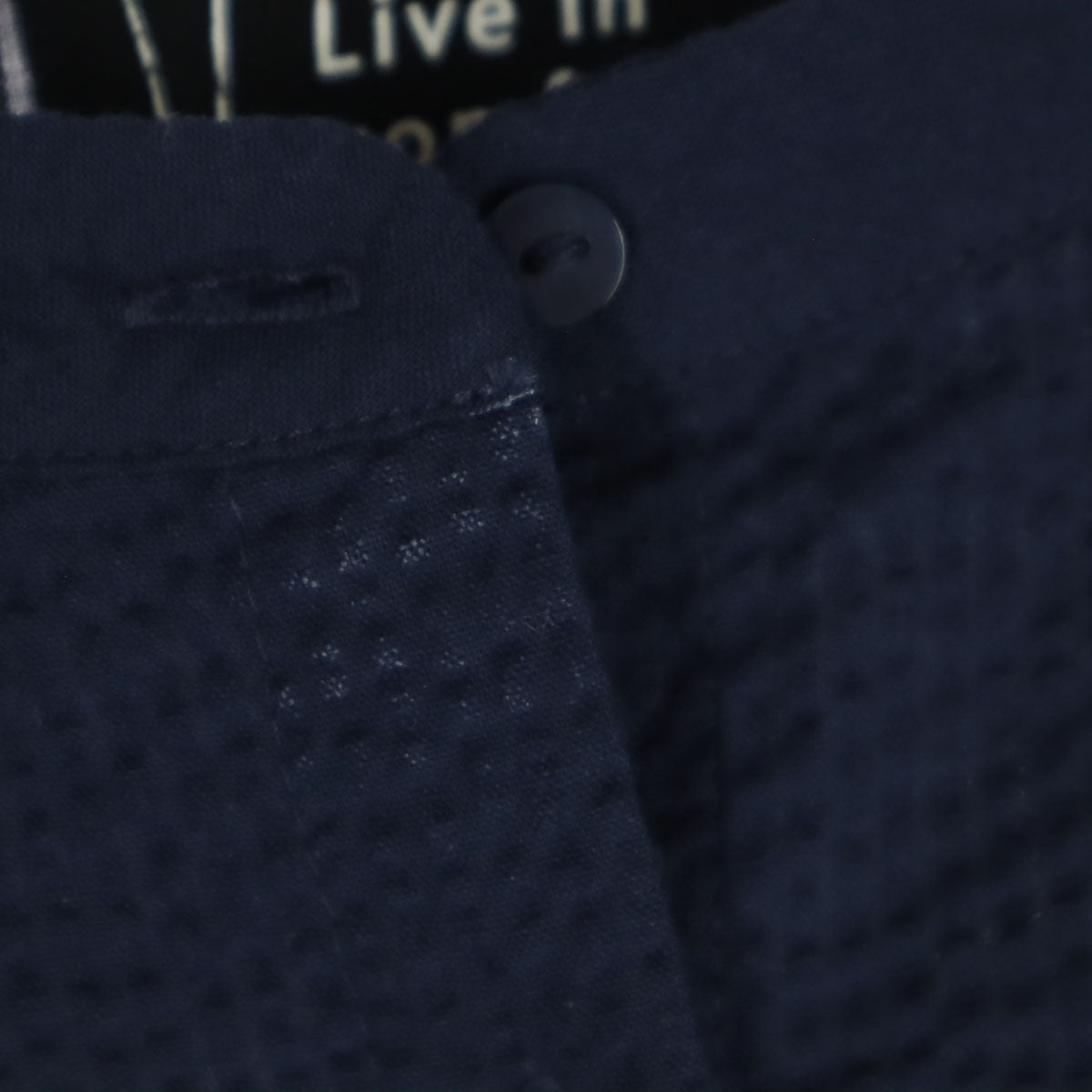 Live in comfort リブインコンフォート ことりっぷ co-Trip コラボ 長袖 ノーカラー シャツワンピース L ネイビー レディース