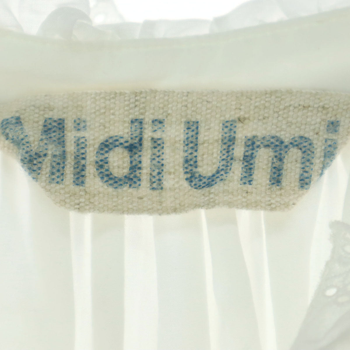 MidiUmi ミディウミ 長袖 シャツワンピース ホワイト レース レディース
