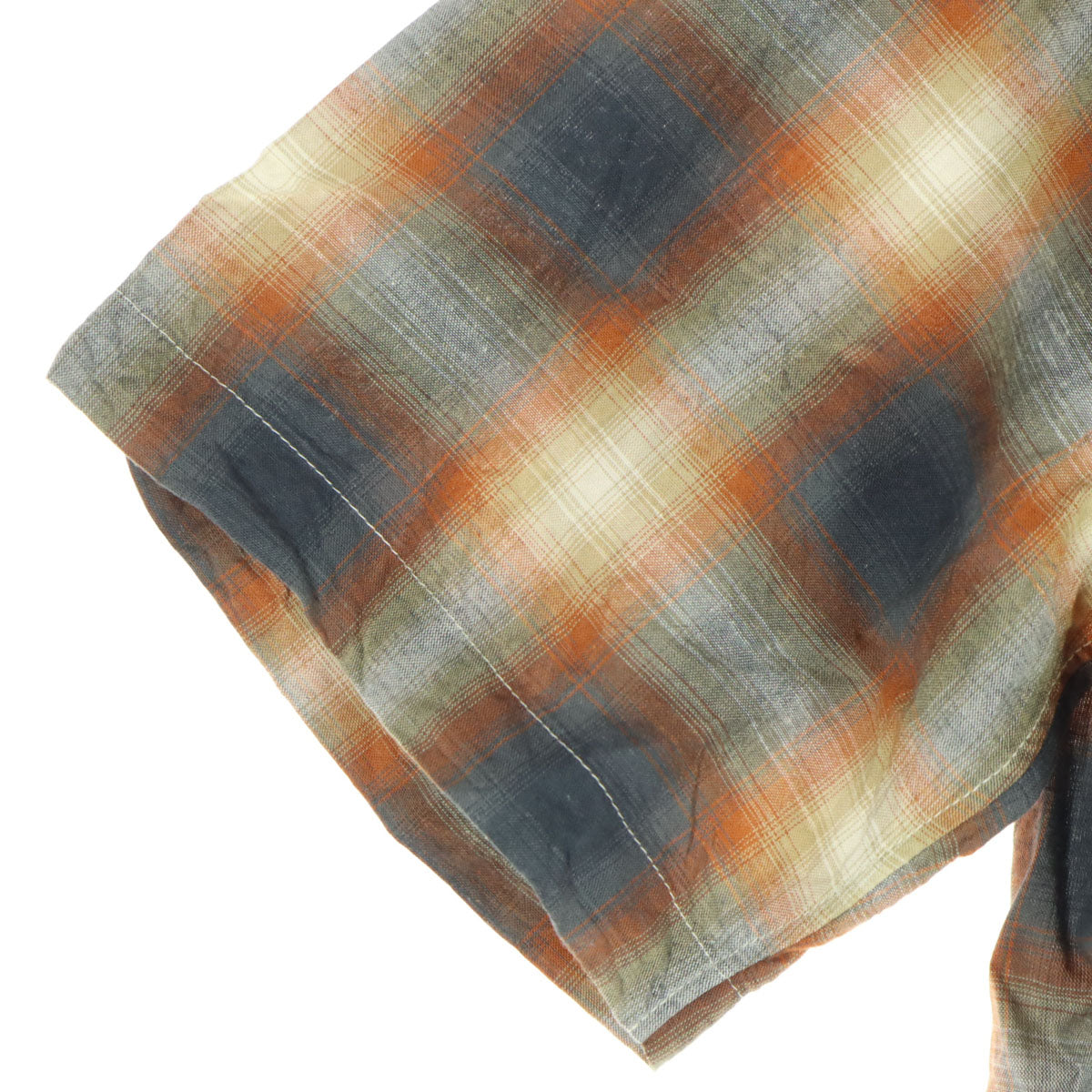 PENDLETON ペンドルトン オンブレチェック柄 半袖 オープンカラーシャツ L ネイビー系 メンズ