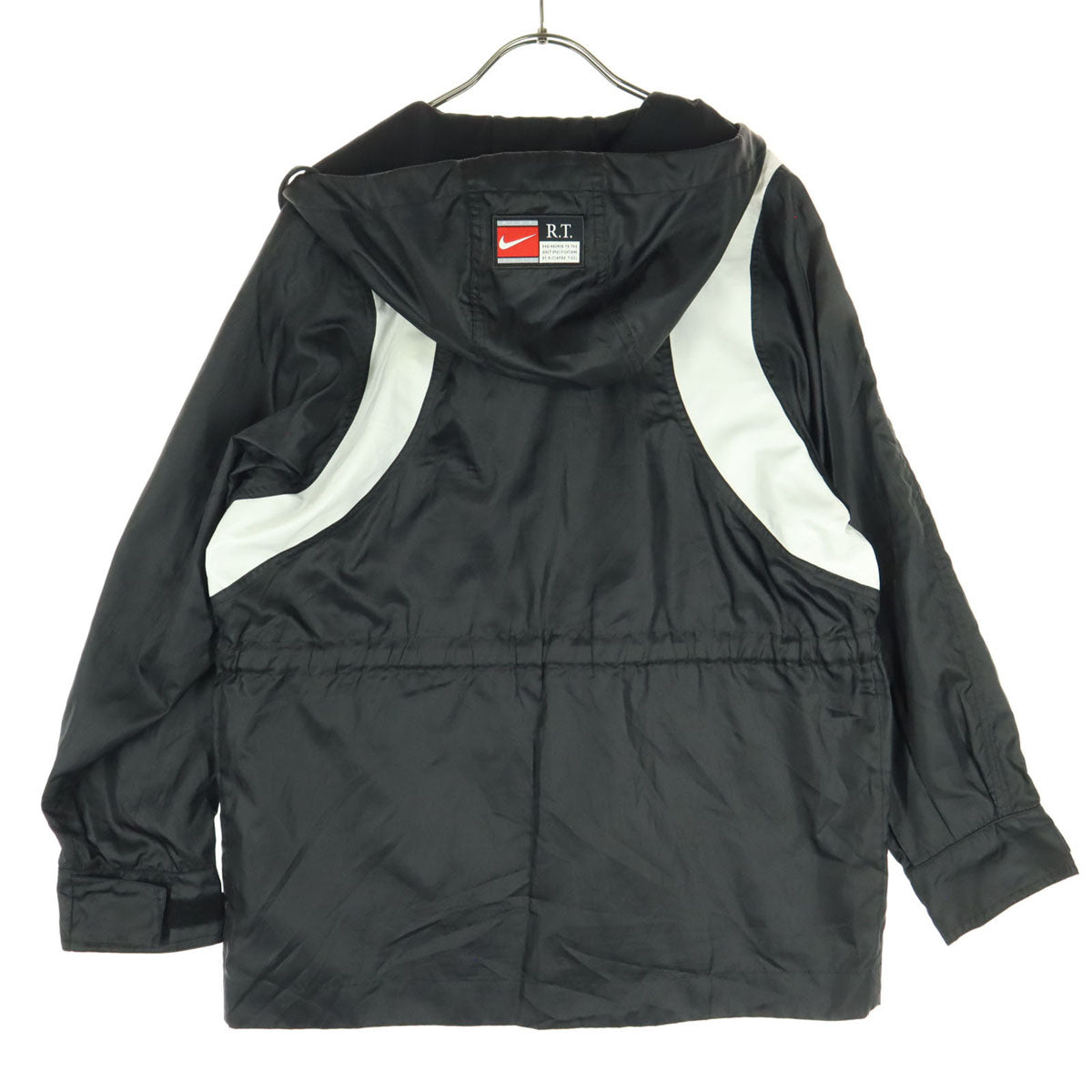 NIKE ナイキ Riccardo Tisci リカルドティッシ コラボ 長袖 フロントボタン フードジャケット XS ブラック ウィンドブレーカー レディース