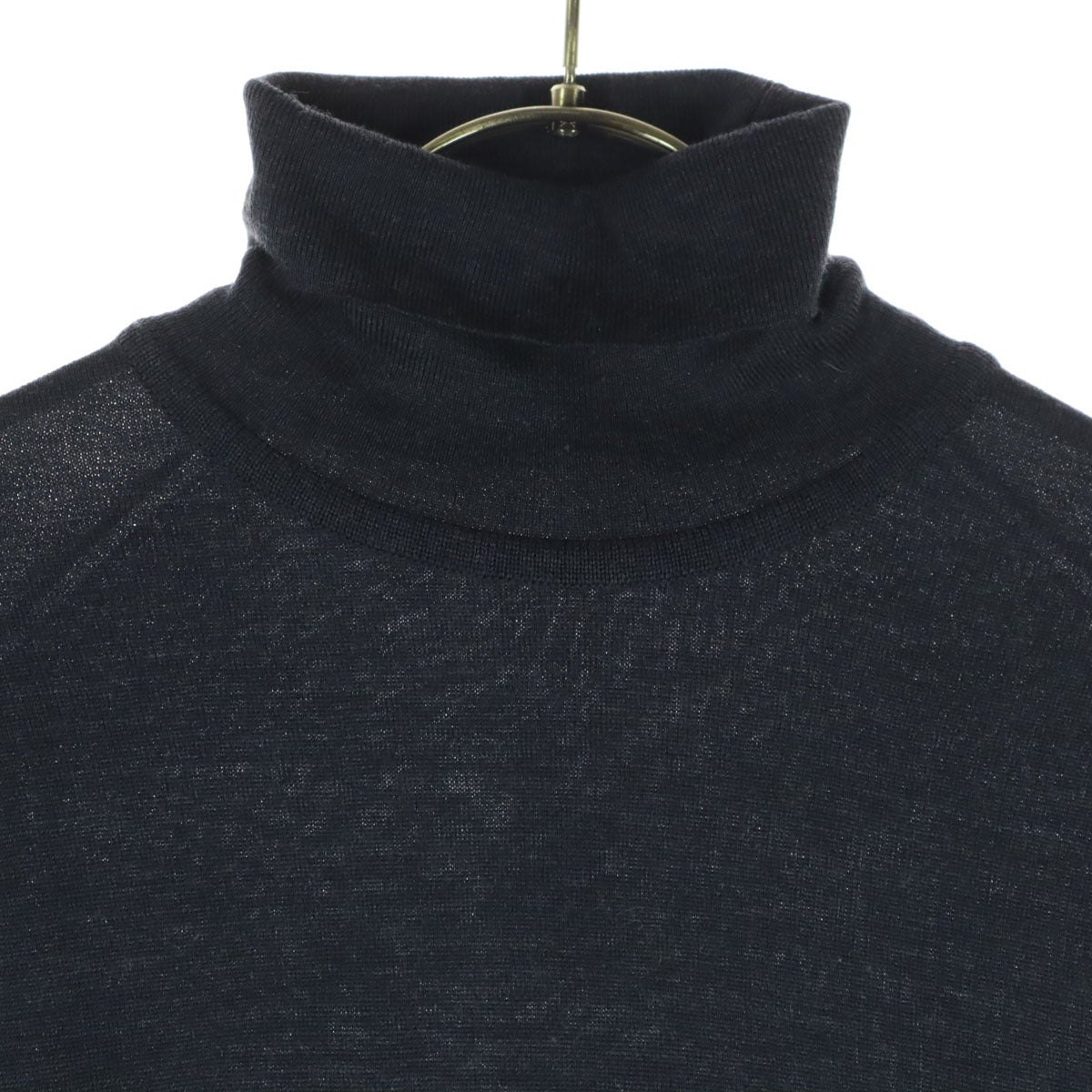 JOHN SMEDLEY ジョンスメドレー イギリス製 長袖 タートルネック セーター M ブラック系 メンズ