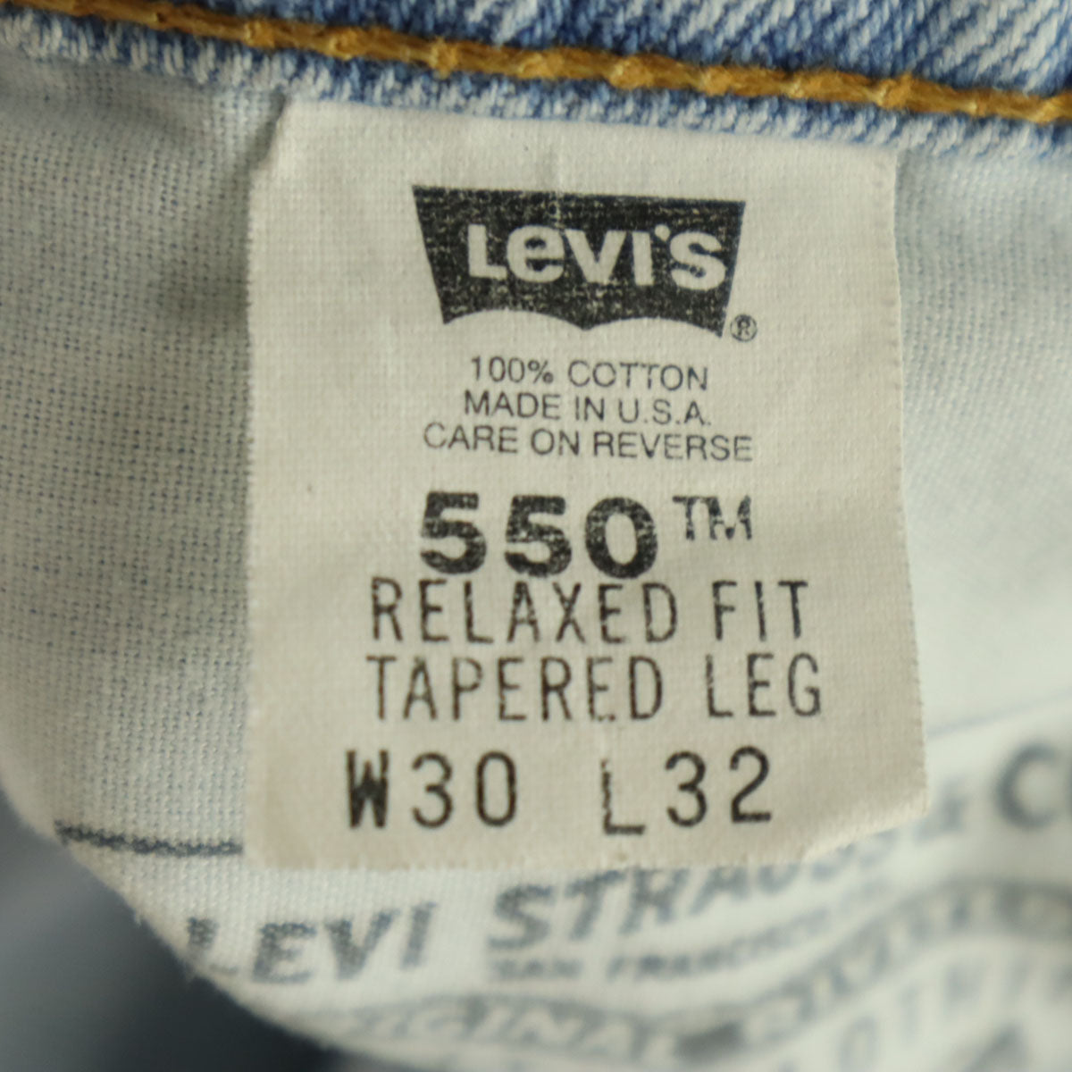 Levi's リーバイス 90s 550 オールド USA製 ボタン裏523 デニムパンツ W30 ライトブルー メンズ