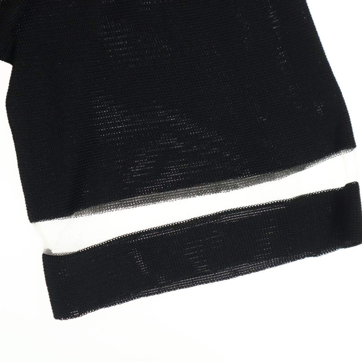 Alexander Wang アレキサンダーワン エイチアンドエム H&M コラボ 半袖 シースルー ニット クルーネック 膝丈ワンピース S ブラック レディース