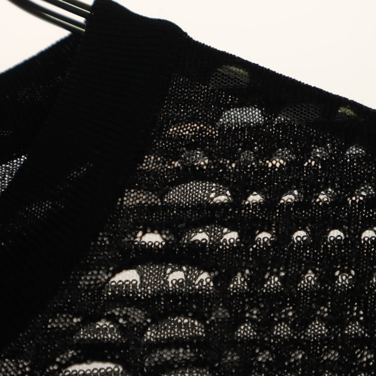 Alexander Wang アレキサンダーワン エイチアンドエム H&M コラボ 半袖 シースルー ニット クルーネック 膝丈ワンピース S ブラック レディース