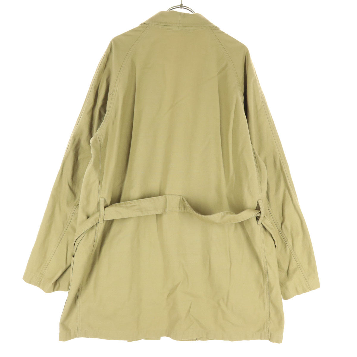 Camoshita UNITED ARROWS カモシタユナイテッドアローズ 日本製 長袖 ボタンレス ショップコート 48 ベージュ系 ベルト付属 メンズ