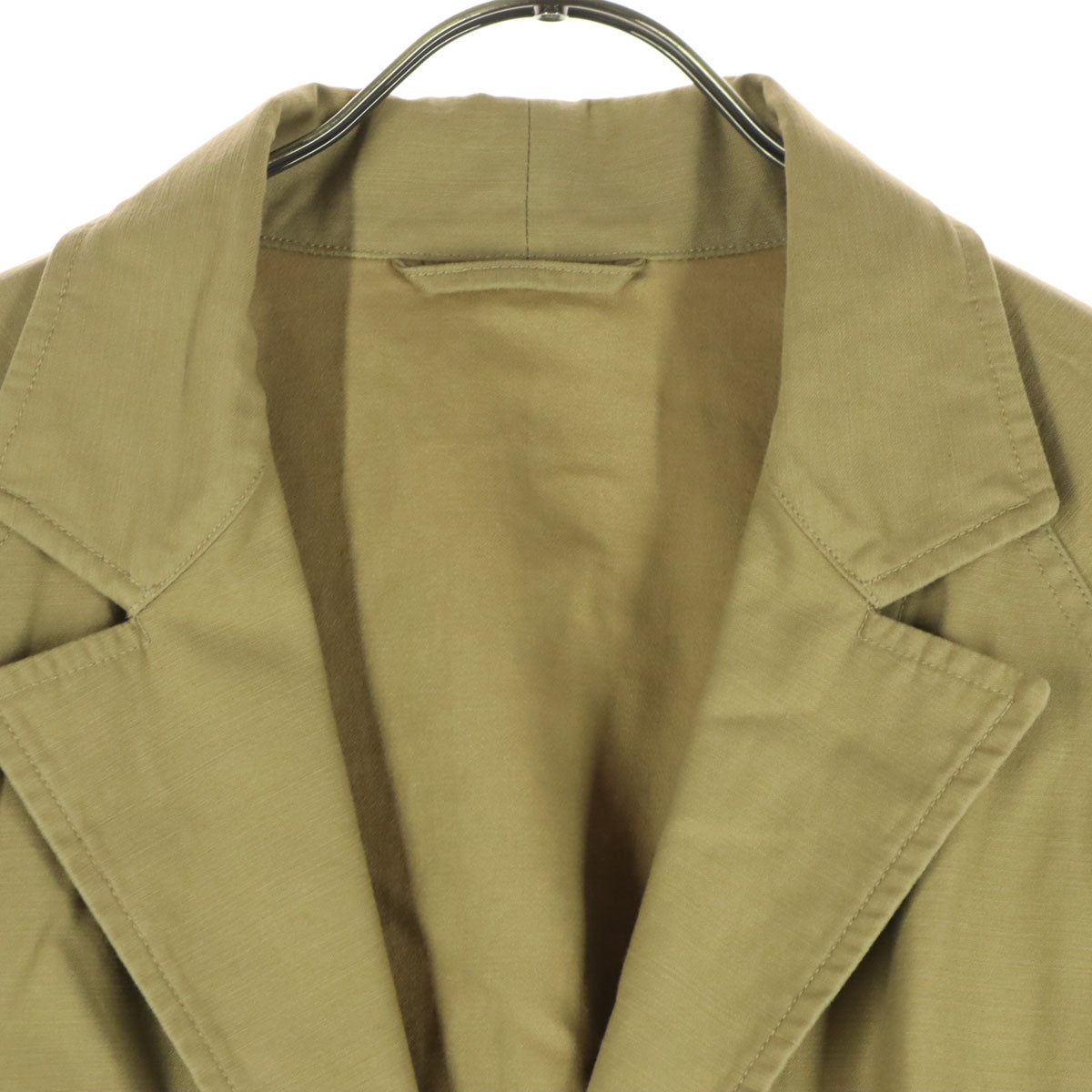 Camoshita UNITED ARROWS カモシタユナイテッドアローズ 日本製 長袖 ボタンレス ショップコート 48 ベージュ系 ベルト付属 メンズ