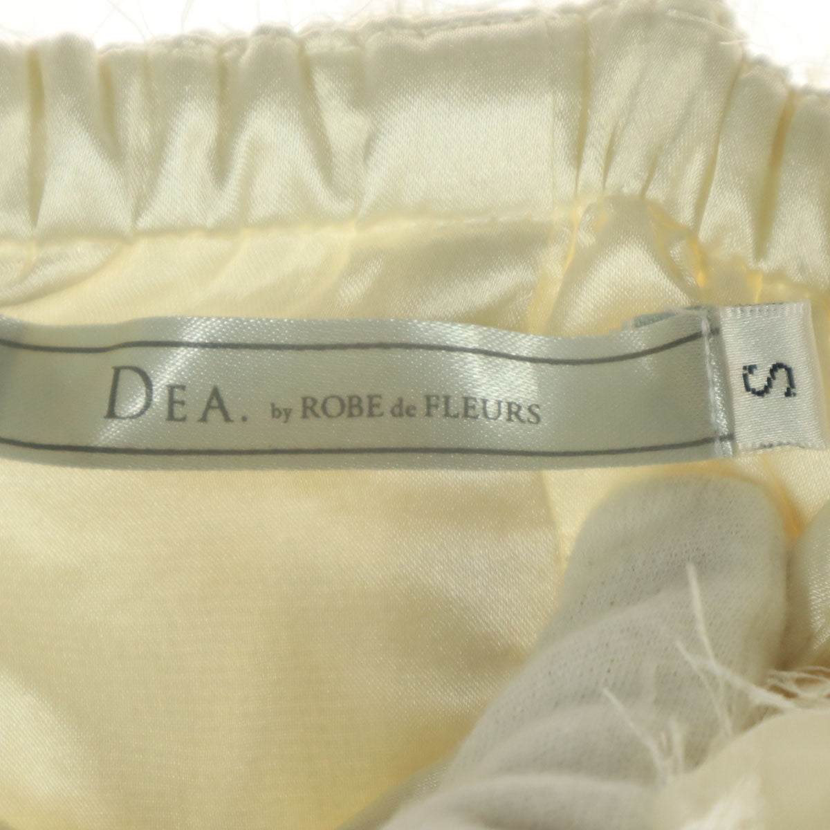 DEA.by ROBE de FLEURS ディアバイローブドフルール ノースリーブ スパンコール フリンジ ロングワンピース S オフホワイト系 レディース
