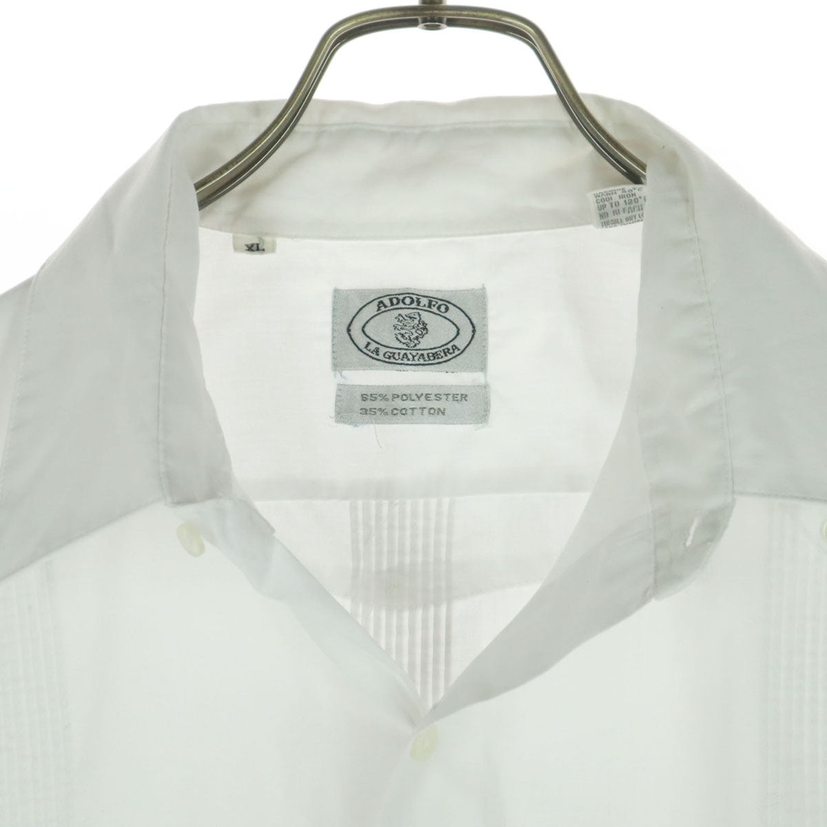 adolfo la guayabera 00s オールド 半袖 キューバシャツ XL ホワイト系 メンズ