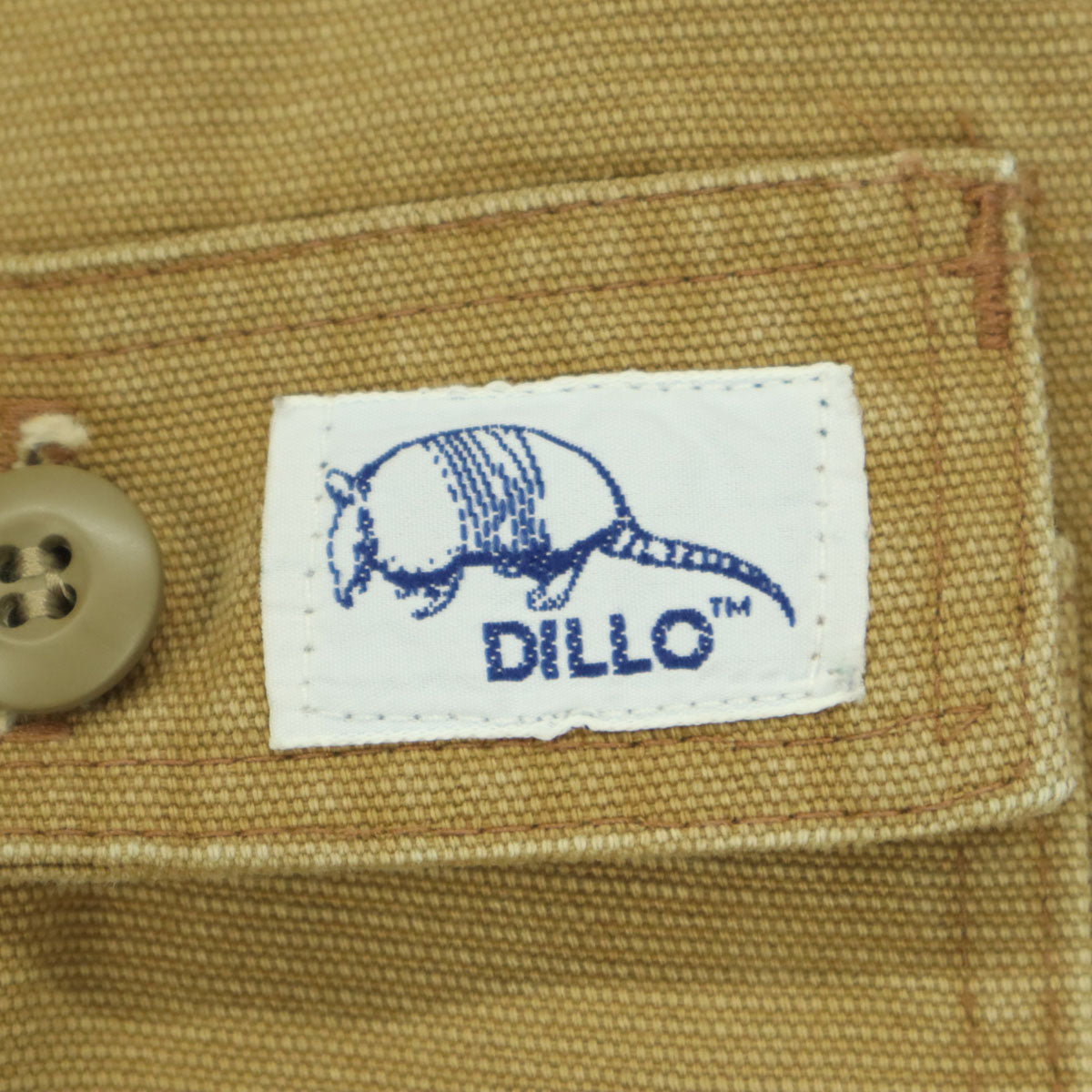 DILLO ディロ USA製 ダック地 ワッペン アニマル柄 コットンパンツ ベージュ メンズ