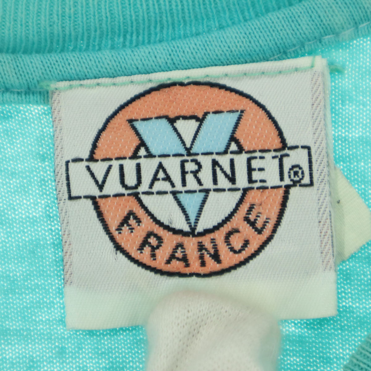VUARNET FRANCE ヴァルネ フランス 80s 90s オールド USA製 バックプリント 半袖 Tシャツ XL ブルー系 メンズ