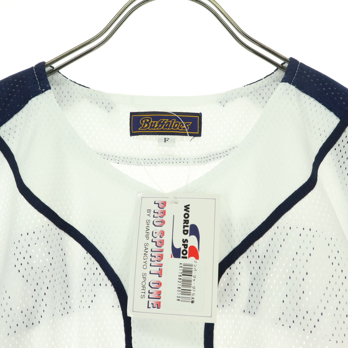 未使用 Buffaloes バファローズ オリックス 清原和博 刺繍 半袖 ユニフォーム F ホワイト 5 メンズ