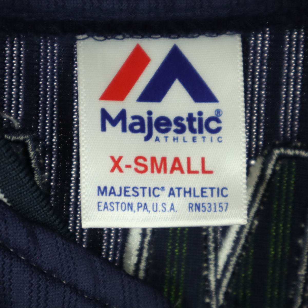 美品 Majestic マジェスティック 東京ヤクルトスワローズ 山田哲人 刺繍 半袖 ユニフォーム XS ネイビー 1 メンズ