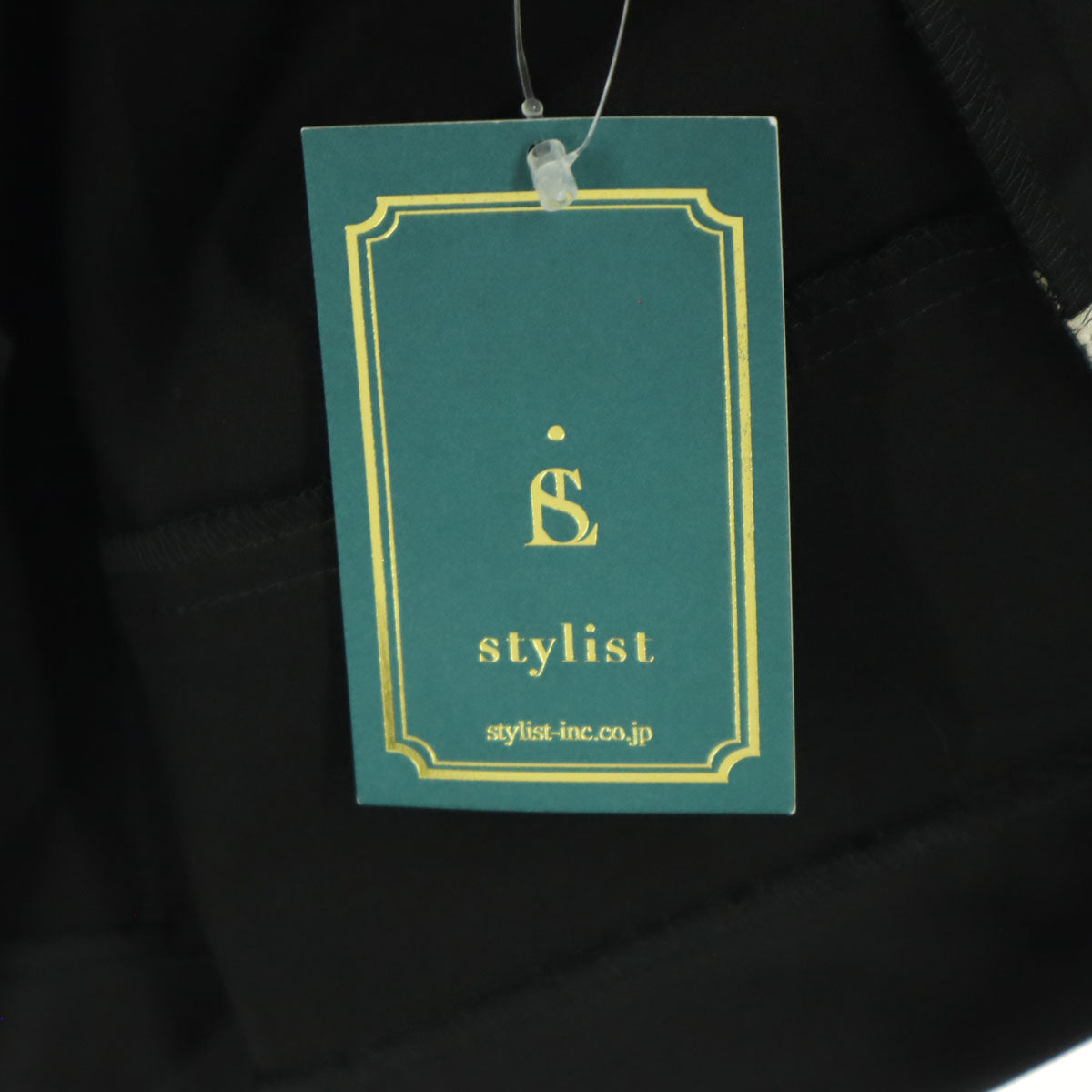 未使用 stylist スタイリスト 日本製 西尾妹子 苦楽園 半袖 ロングワンピース F ブラック バックジップ レディース