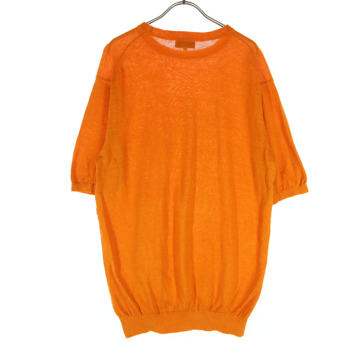 Maker's Shirt KAMAKURA メーカーズシャツカマクラ MOON castleコラボ 半袖 サマー ニット 50 オレンジ ムーンキャッスル メンズ