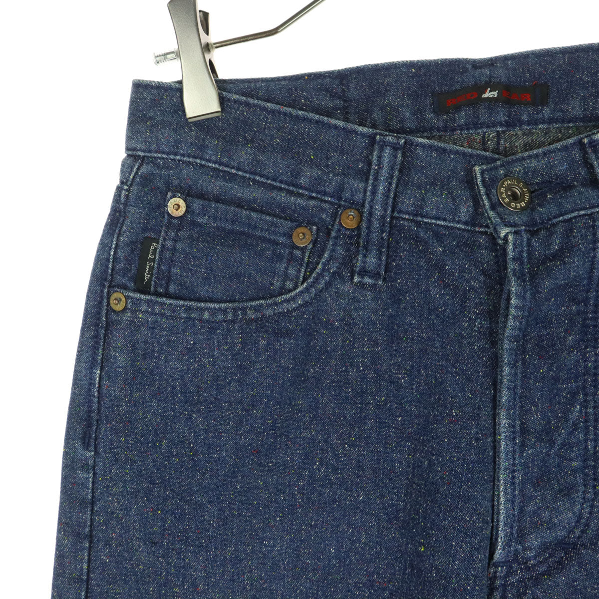 RED EAR レッドイヤー 日本製 コットン マルチカラー ストレートデニムパンツ w28 ブルー系 メンズ