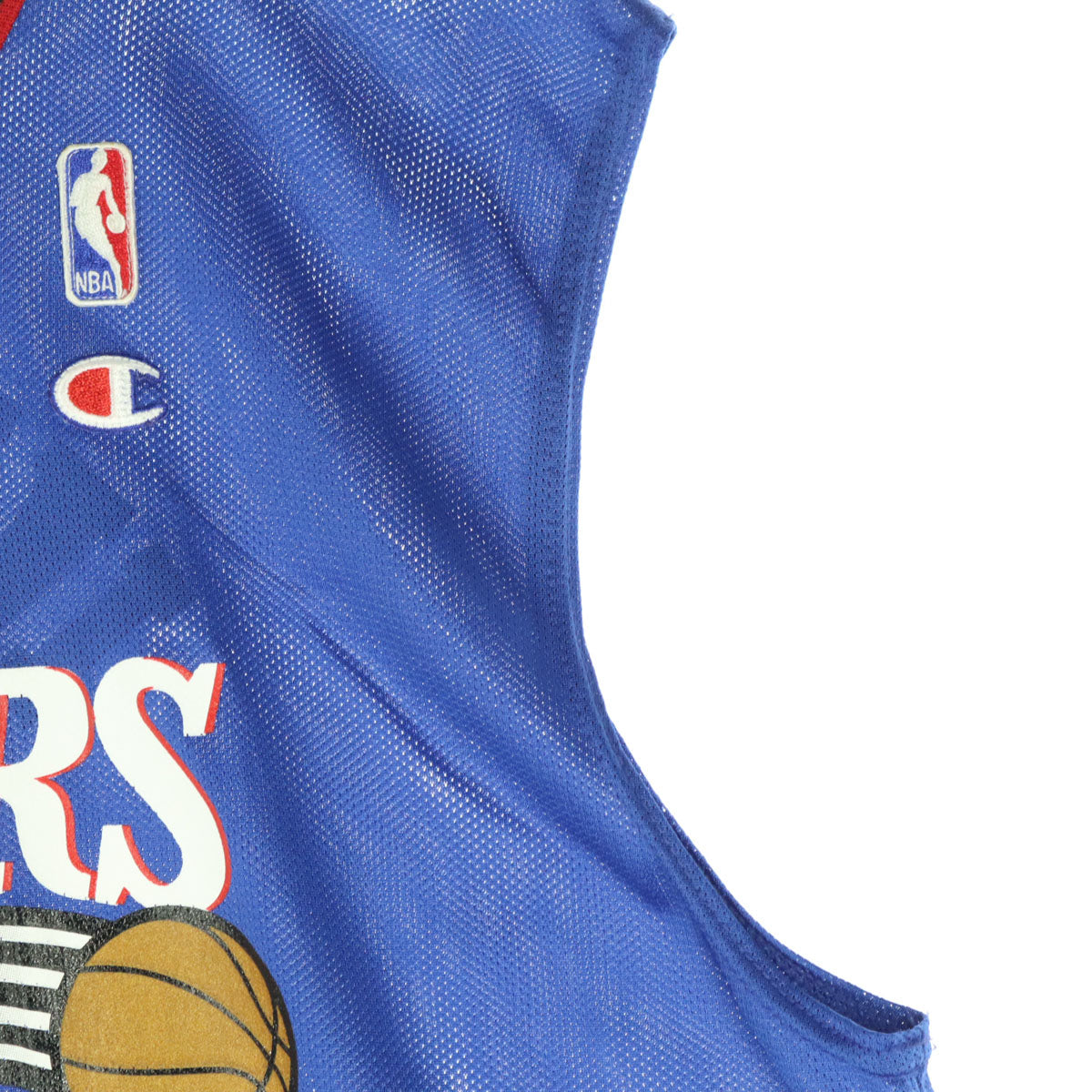 美品 Champion チャンピオン 90s 00s オールド フィラデルフィア・セブンティシクサーズ アレンアイバーソン バスケットボール ノースリーブ ユニフォーム XL ブルー メンズ
