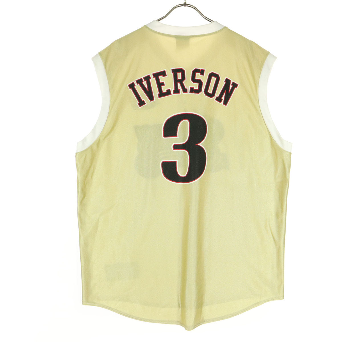 Majestic マジェスティック USA製 NBAフィラデルフィア・セブンティシクサーズ プリント バスケットボール ノースリーブ ユニフォーム XL ホワイト メンズ