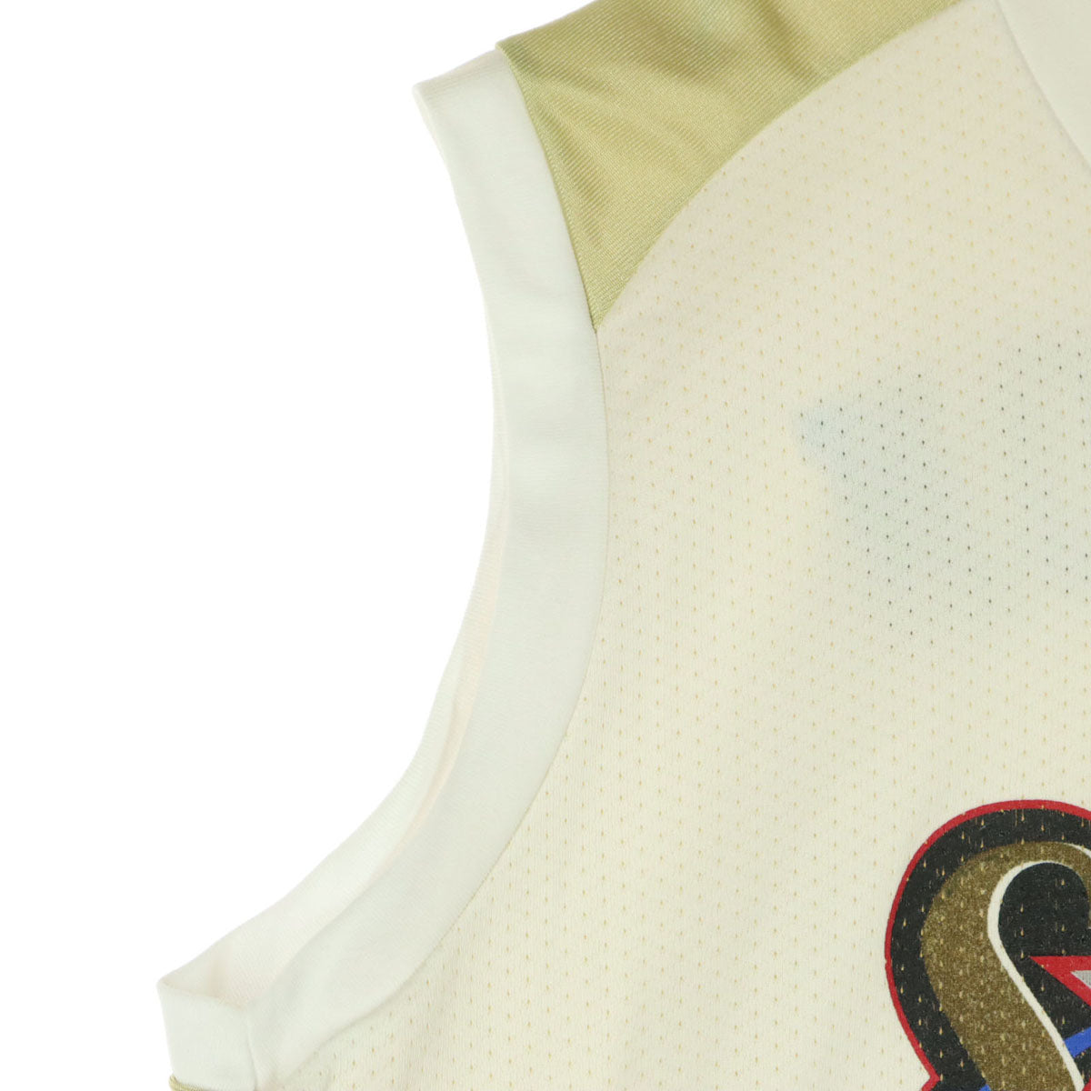 Majestic マジェスティック USA製 NBAフィラデルフィア・セブンティシクサーズ プリント バスケットボール ノースリーブ ユニフォーム XL ホワイト メンズ