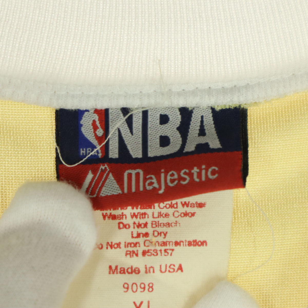 Majestic マジェスティック USA製 NBAフィラデルフィア・セブンティシクサーズ プリント バスケットボール ノースリーブ ユニフォーム XL ホワイト メンズ