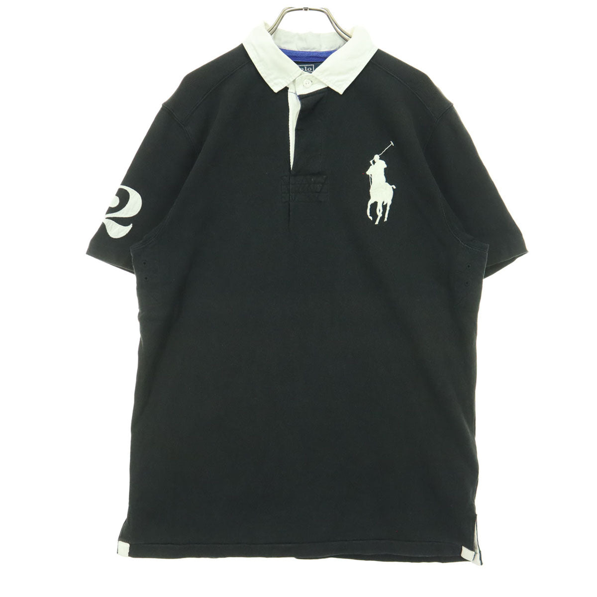 Polo by Ralph Lauren ポロバイラルフローレン ワンポイントロゴ 半袖 ポロシャツ L ブラック メンズ