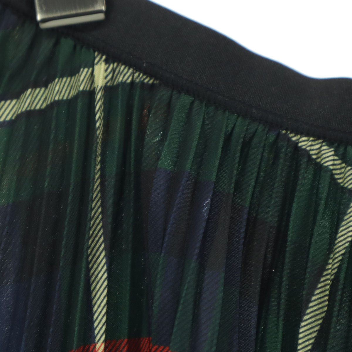 POLO RALPH LAUREN ポロラルフローレン チェック柄 ロング丈 プリーツスカート XS グリーン系 レディース