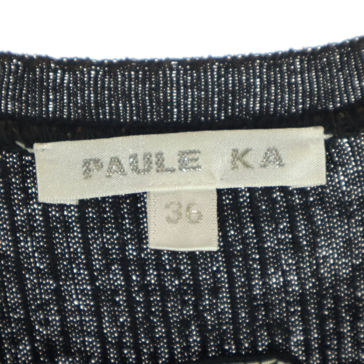 PAULE KA ポールカ 半袖 ロングワンピース 36 ブラック レディース
