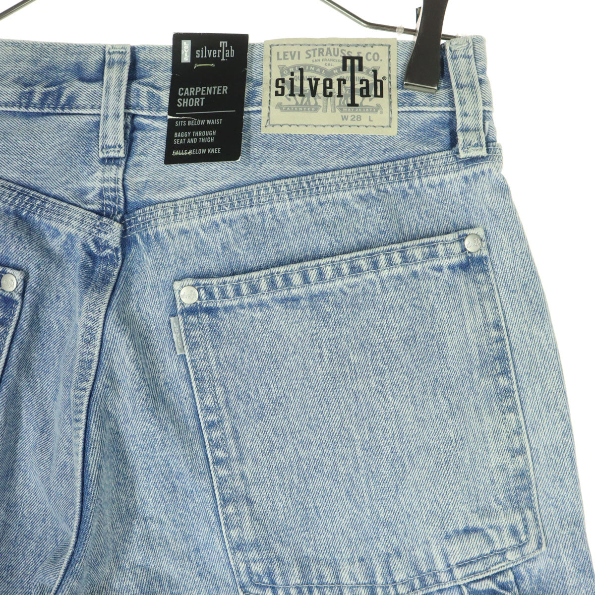 Levi's リーバイス シルバータブ バギーショーツ ハーフパンツ S ブルー系 カーペンターショーツ メンズ