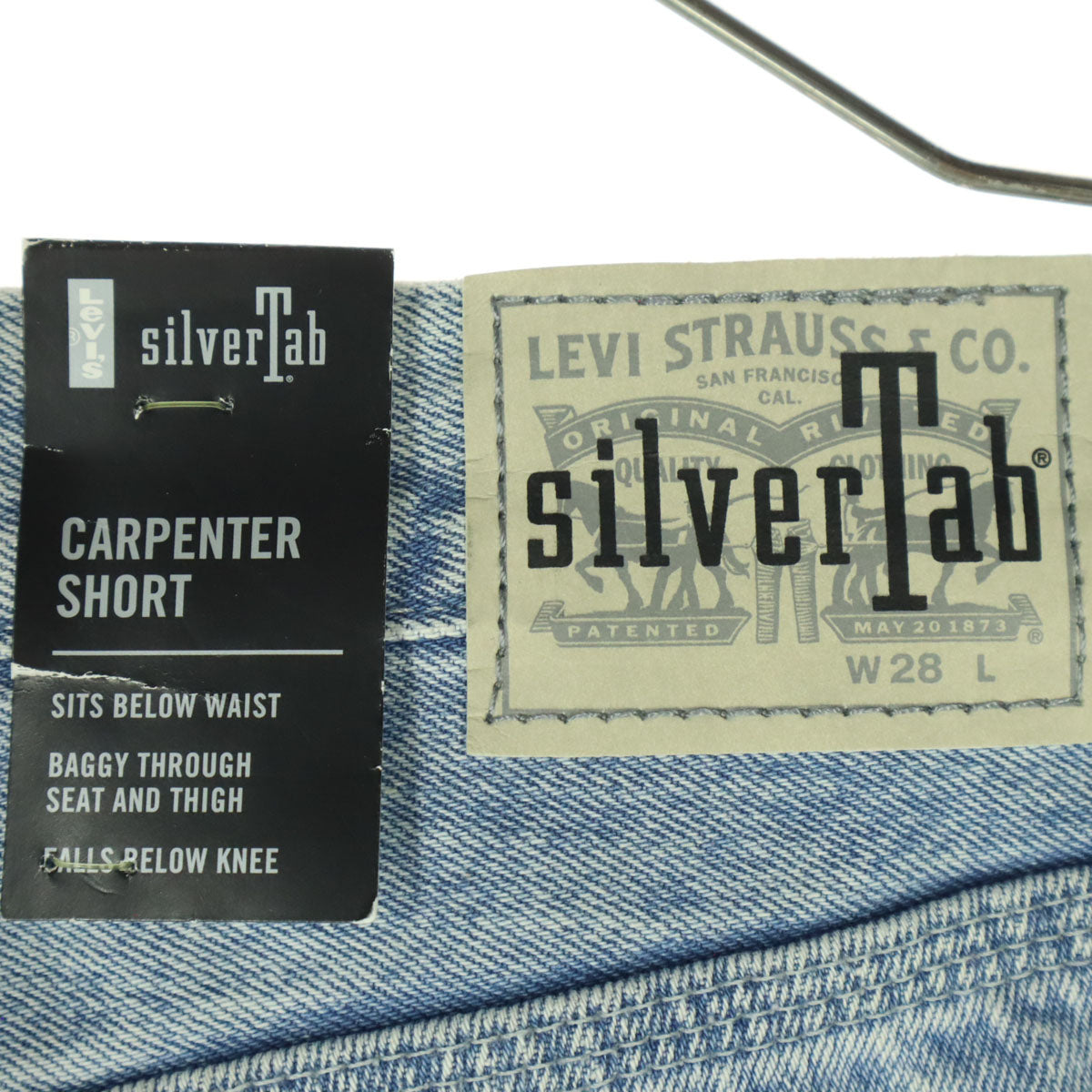 Levi's リーバイス シルバータブ バギーショーツ ハーフパンツ S ブルー系 カーペンターショーツ メンズ