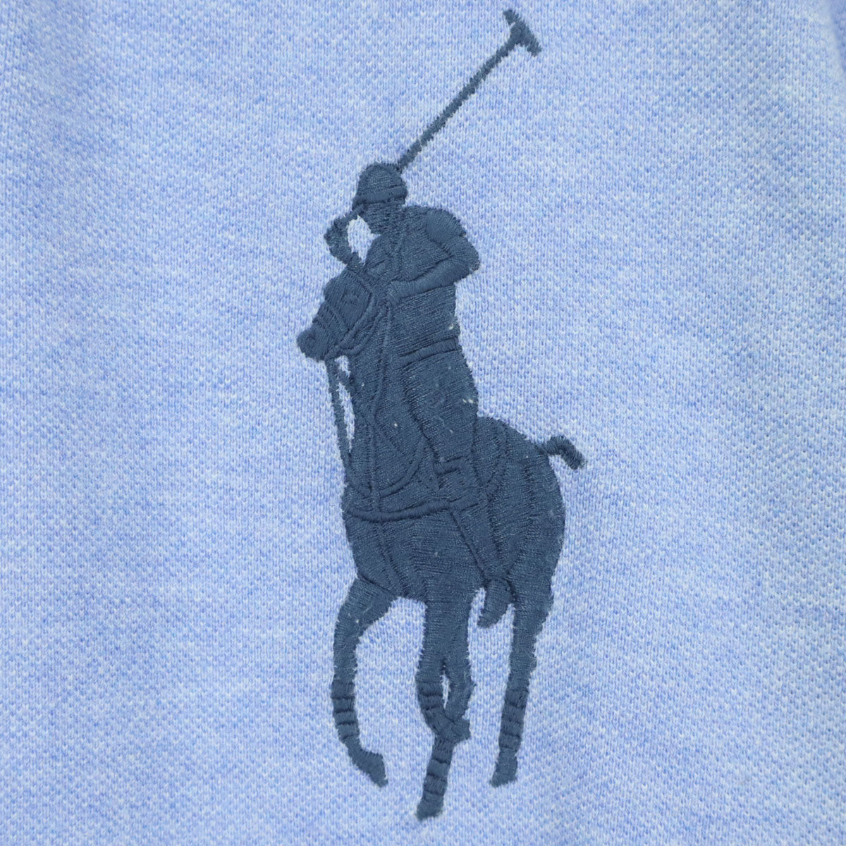 美品 POLO RALPH LAUREN ポロラルフローレン 半袖 ポロシャツ M ブルー メンズ