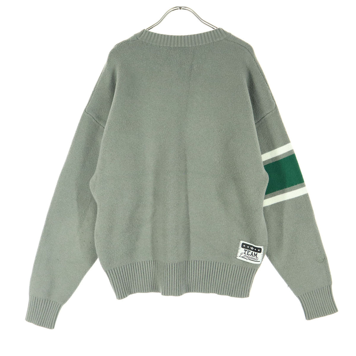 adidas アディダス トレフォイルロゴ 星柄 長袖 セーター S グレー メンズ